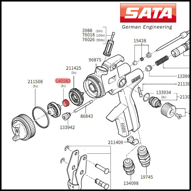 Sata Guarnizione per ugello